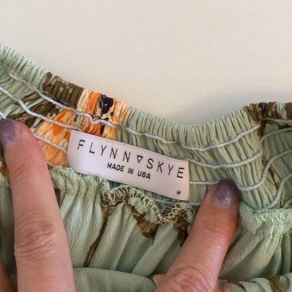 Flynn Skye Mint Gatherings Miranda Off Shoulder Maxi Dress Size Medium - Picture 11 of 16